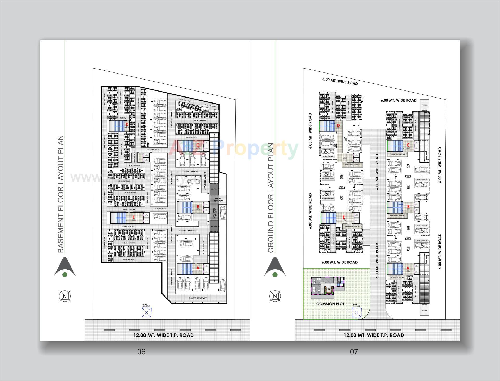 Layout of real estate project Sahitya Altezza located at Naroda, Ahmedabad, Gujarat