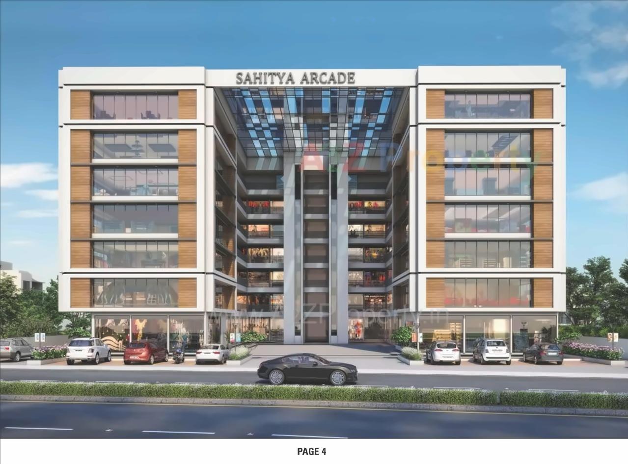 3D Elevation of real estate project Sahitya Arcade located at Naroda, Ahmedabad, Gujarat