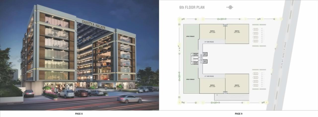 Layout of real estate project Sahitya Arcade located at Naroda, Ahmedabad, Gujarat