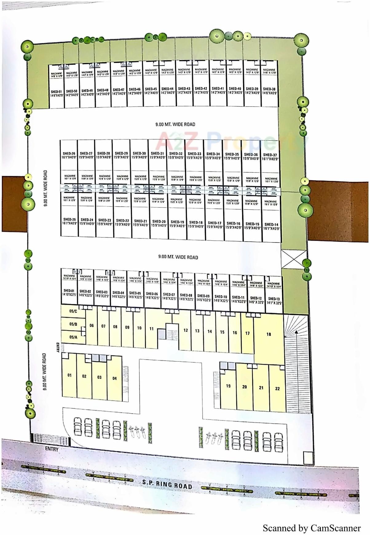 Layout of real estate project Sahitya Business Park located at Nikol, Ahmedabad, Gujarat