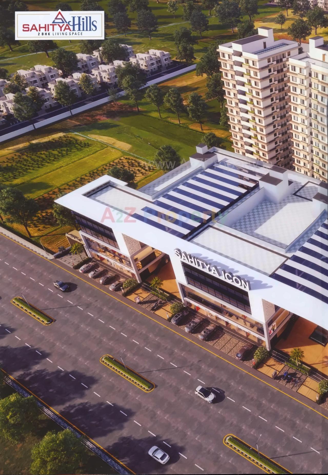 3D Elevation of real estate project Sahitya Hills Icon located at Naroda, Ahmedabad, Gujarat