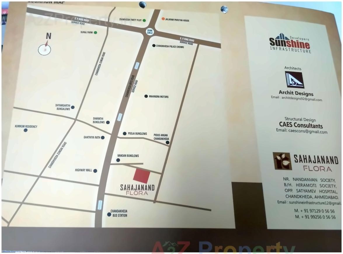  of real estate project Sahjanand Flora located at Chandkheda, Ahmedabad, Gujarat