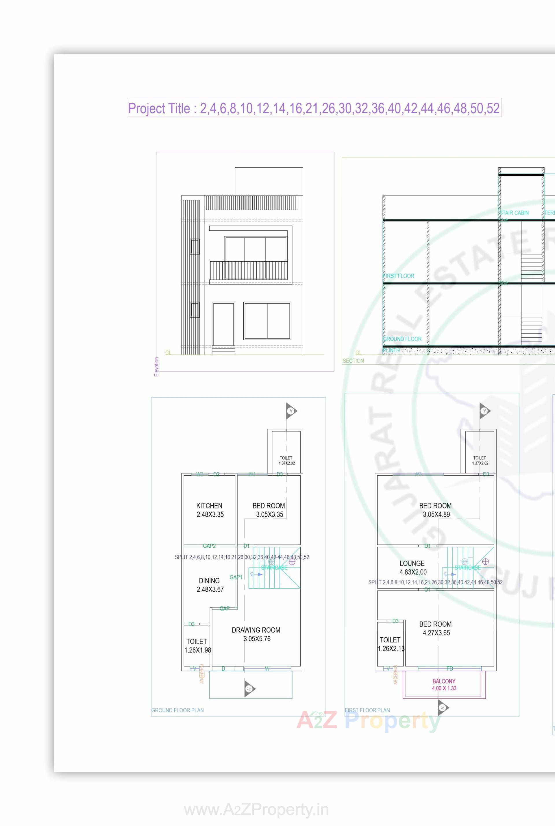 Layout of real estate project Sahjanand Green Villa located at Bavla, Ahmedabad, Gujarat