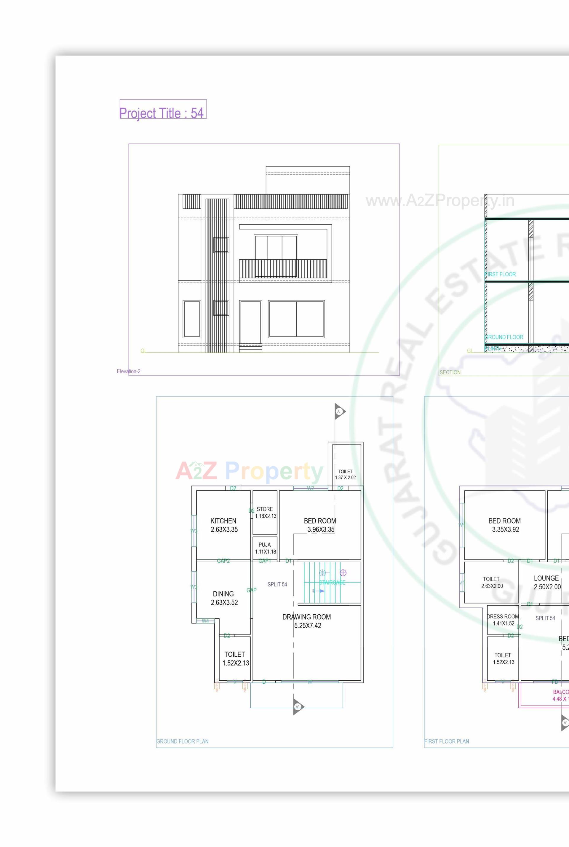 Layout of real estate project Sahjanand Green Villa located at Bavla, Ahmedabad, Gujarat