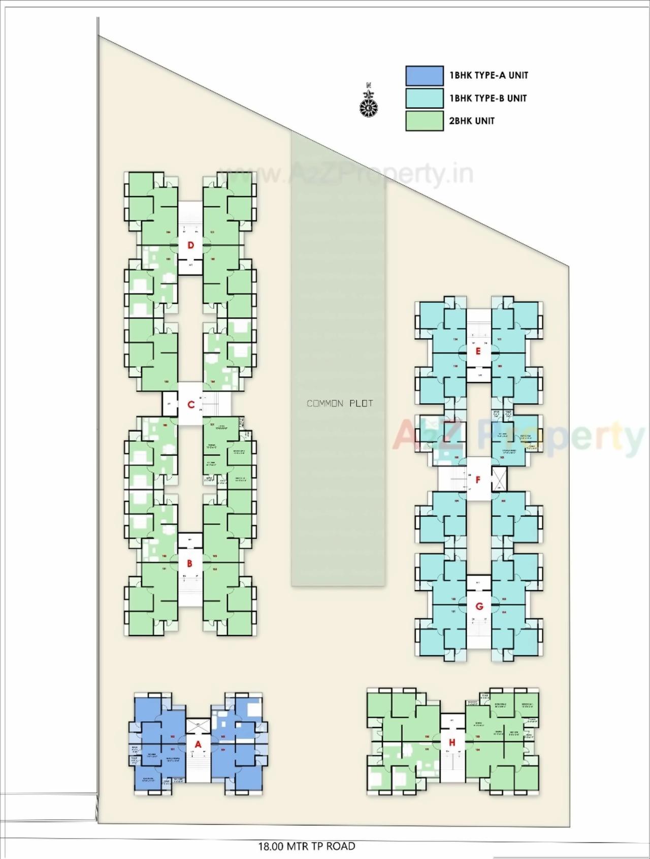 Layout of real estate project Sahjanand Height located at Bavla, Ahmedabad, Gujarat