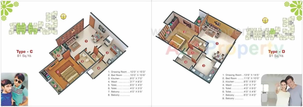 Layout of real estate project Sai Green Valley located at Ghuma, Ahmedabad, Gujarat