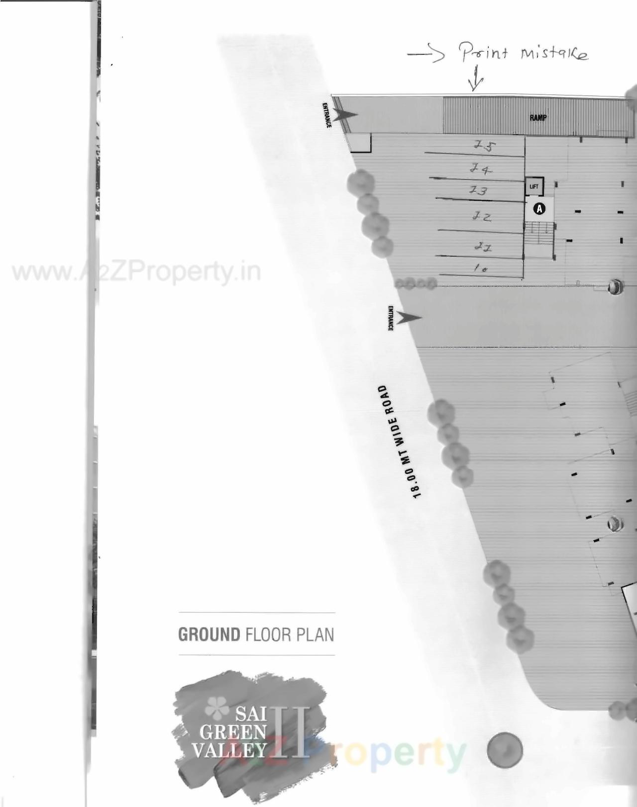 Layout of real estate project Sai Green Valley located at Ghuma, Ahmedabad, Gujarat