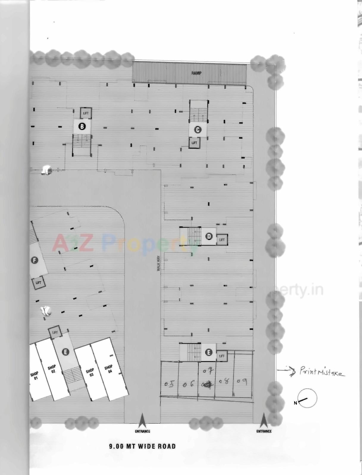 Layout of real estate project Sai Green Valley located at Ghuma, Ahmedabad, Gujarat