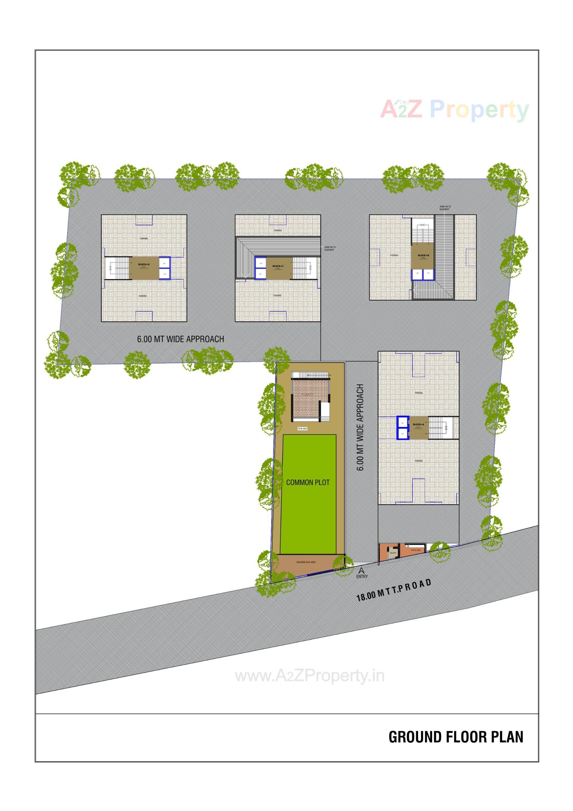 Layout of real estate project Sai Green Valley located at Ghuma, Ahmedabad, Gujarat