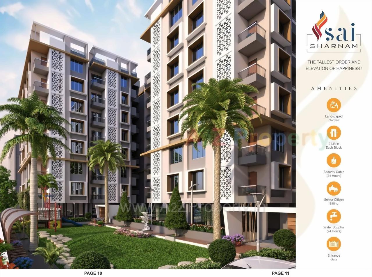 3D Elevation of real estate project Sai Sharnam   Sai Platinum located at Hanspura, Ahmedabad, Gujarat