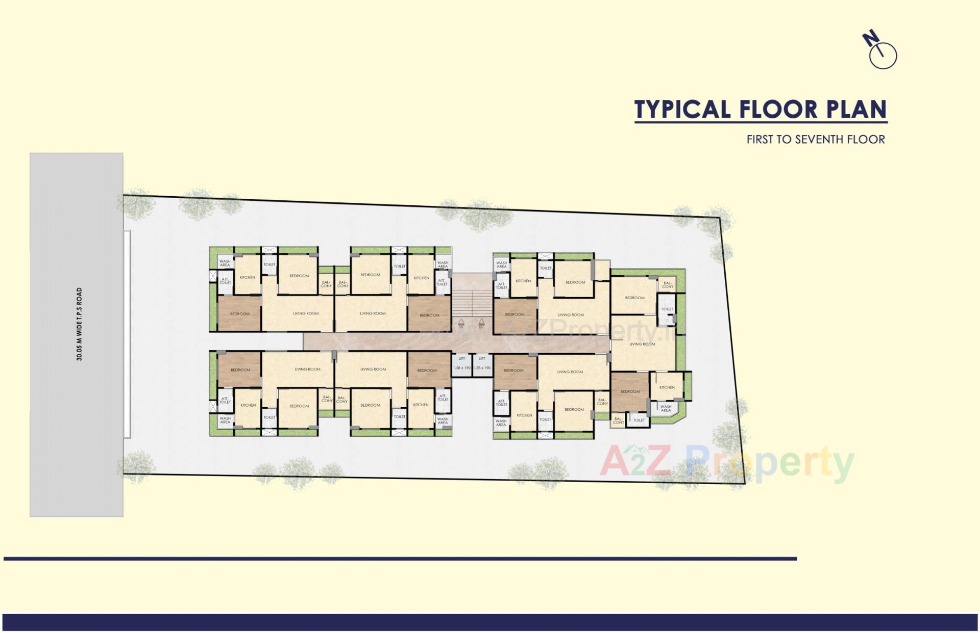 Layout of real estate project Saibaba Heights located at Wadaj, Ahmedabad, Gujarat