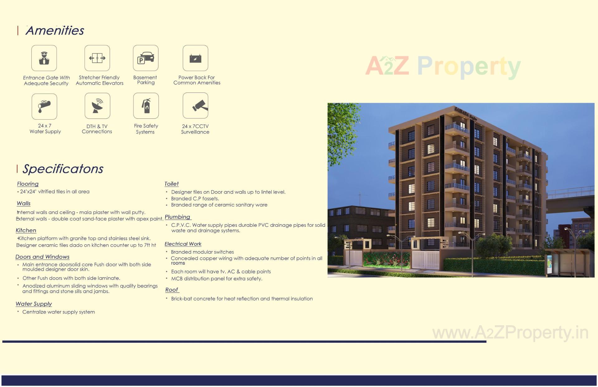  of real estate project Saibaba Heights located at Wadaj, Ahmedabad, Gujarat