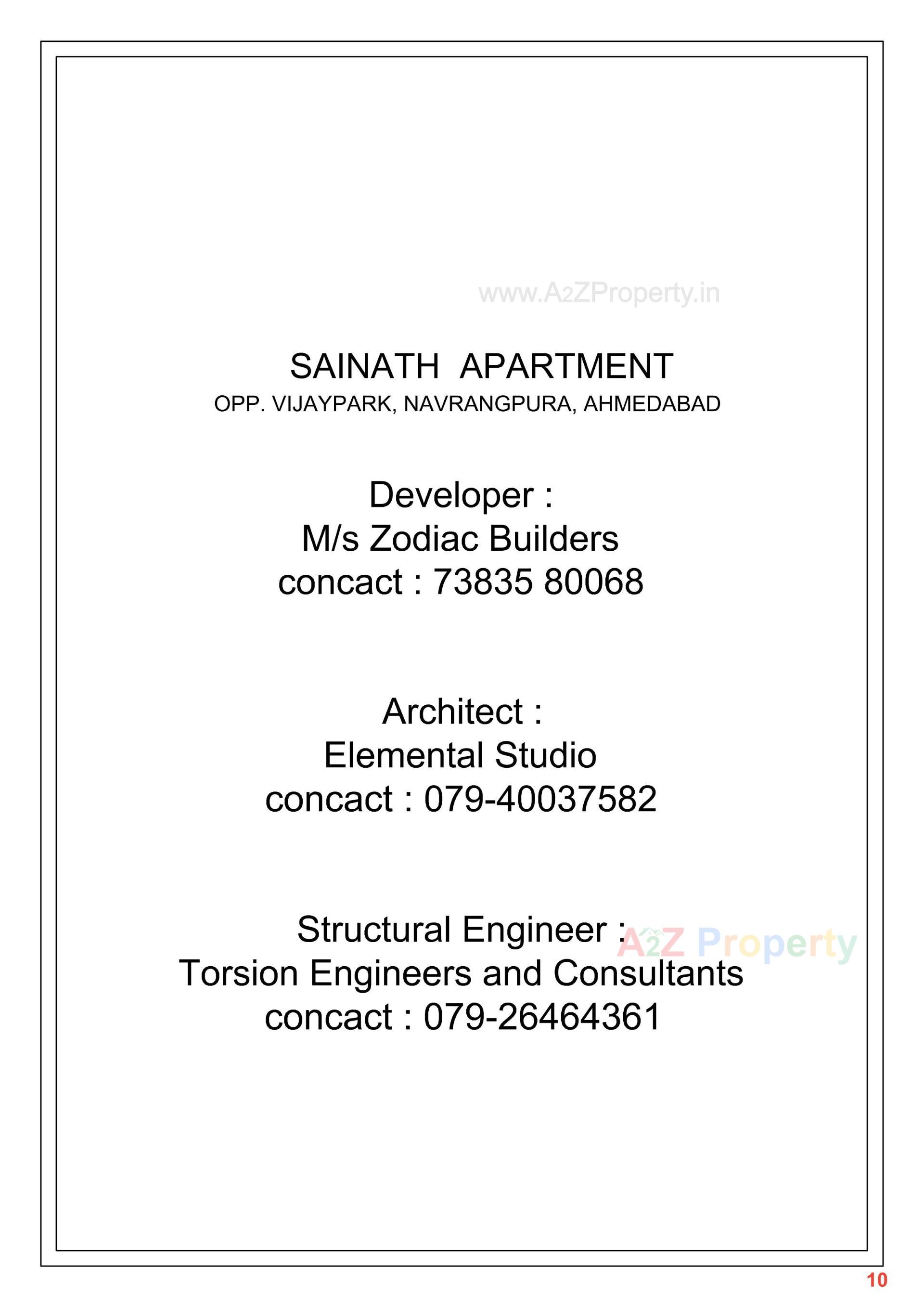  of real estate project Sainath Apartment located at Changispur, Ahmedabad, Gujarat