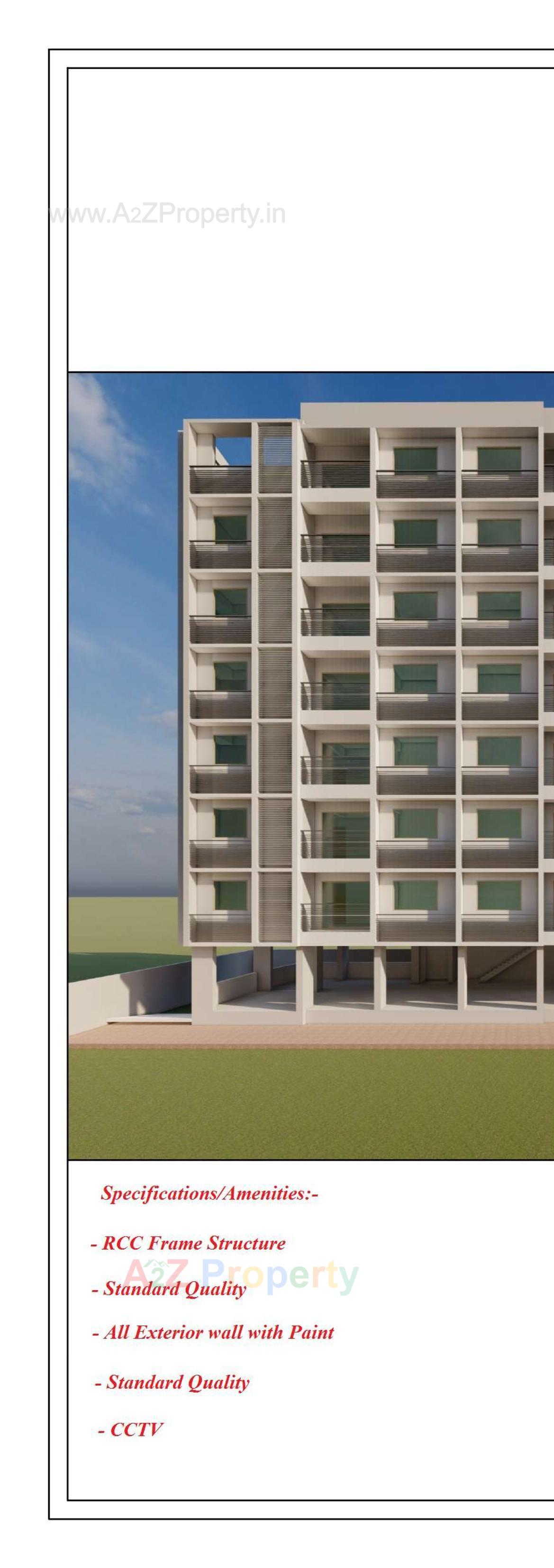 3D Elevation of real estate project Sainath Apartment located at Changispur, Ahmedabad, Gujarat