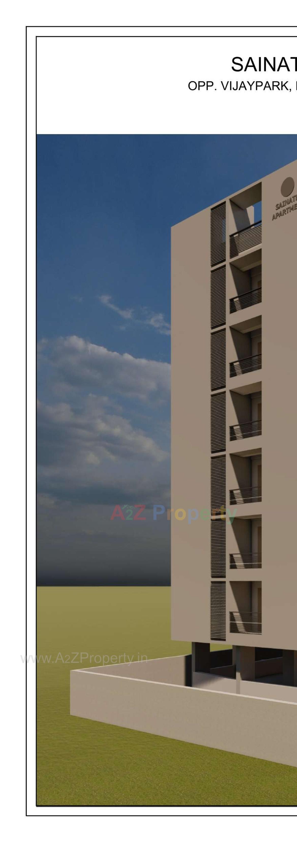 3D Elevation of real estate project Sainath Apartment located at Changispur, Ahmedabad, Gujarat