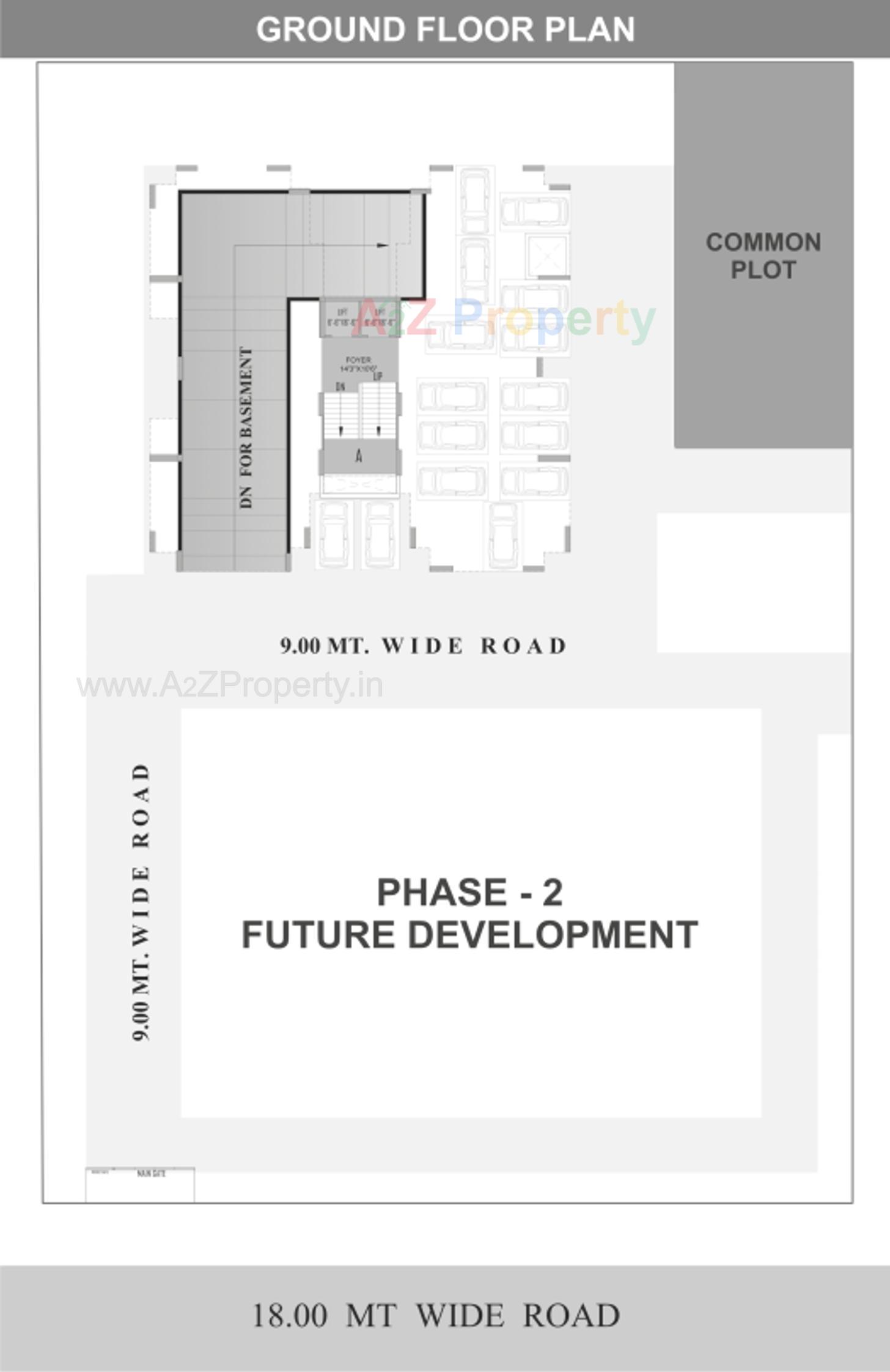 Layout of real estate project Sakar Heights located at Khoraj, Ahmedabad, Gujarat