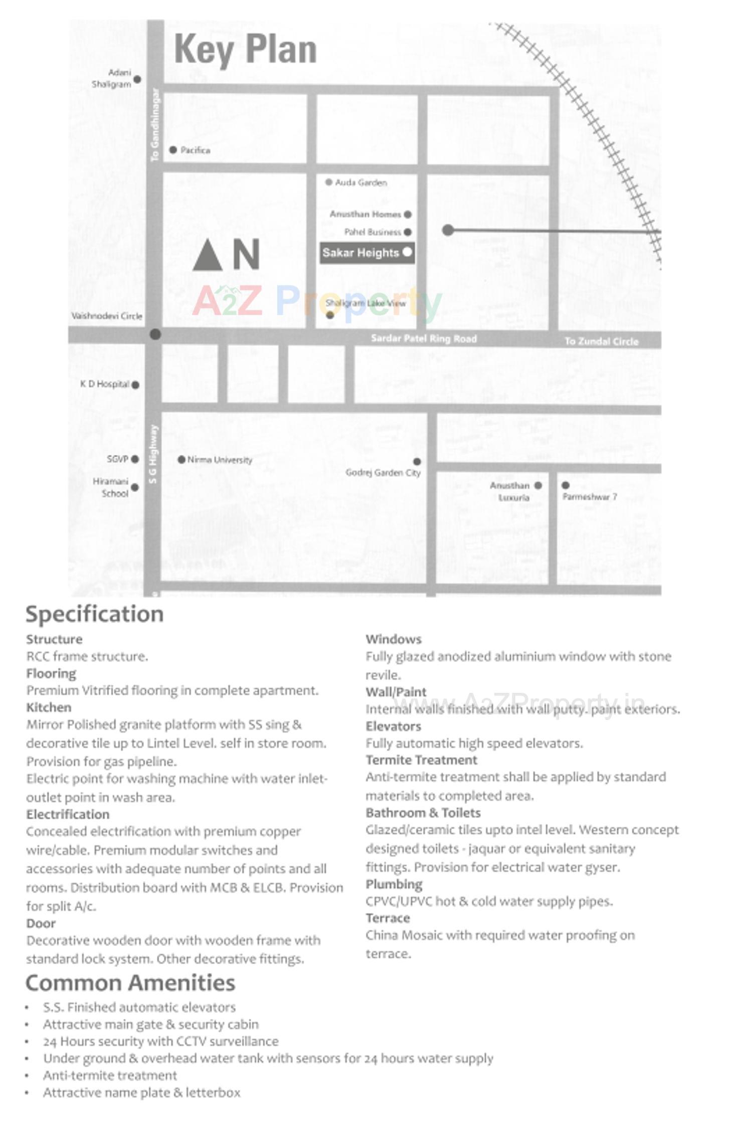  of real estate project Sakar Heights located at Khoraj, Ahmedabad, Gujarat