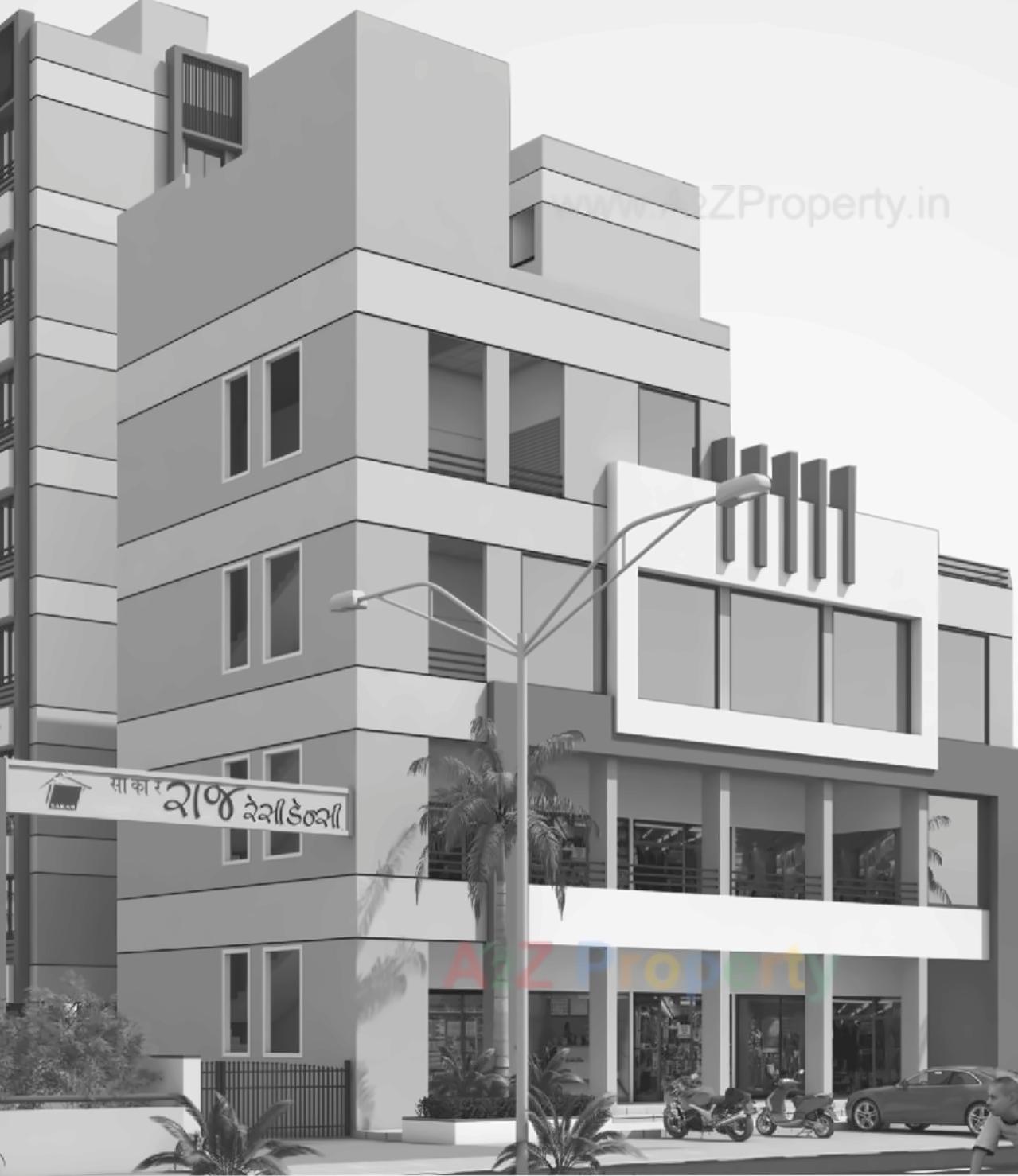 3D Elevation of real estate project Sakar Raj Residency located at Kathwada, Ahmedabad, Gujarat