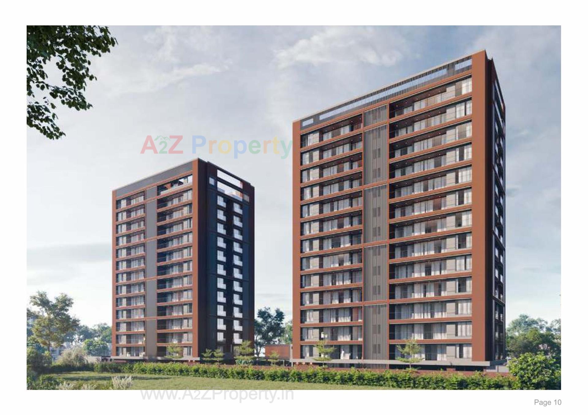 3D Elevation of real estate project Sakar Sky located at Khoraj, Ahmedabad, Gujarat