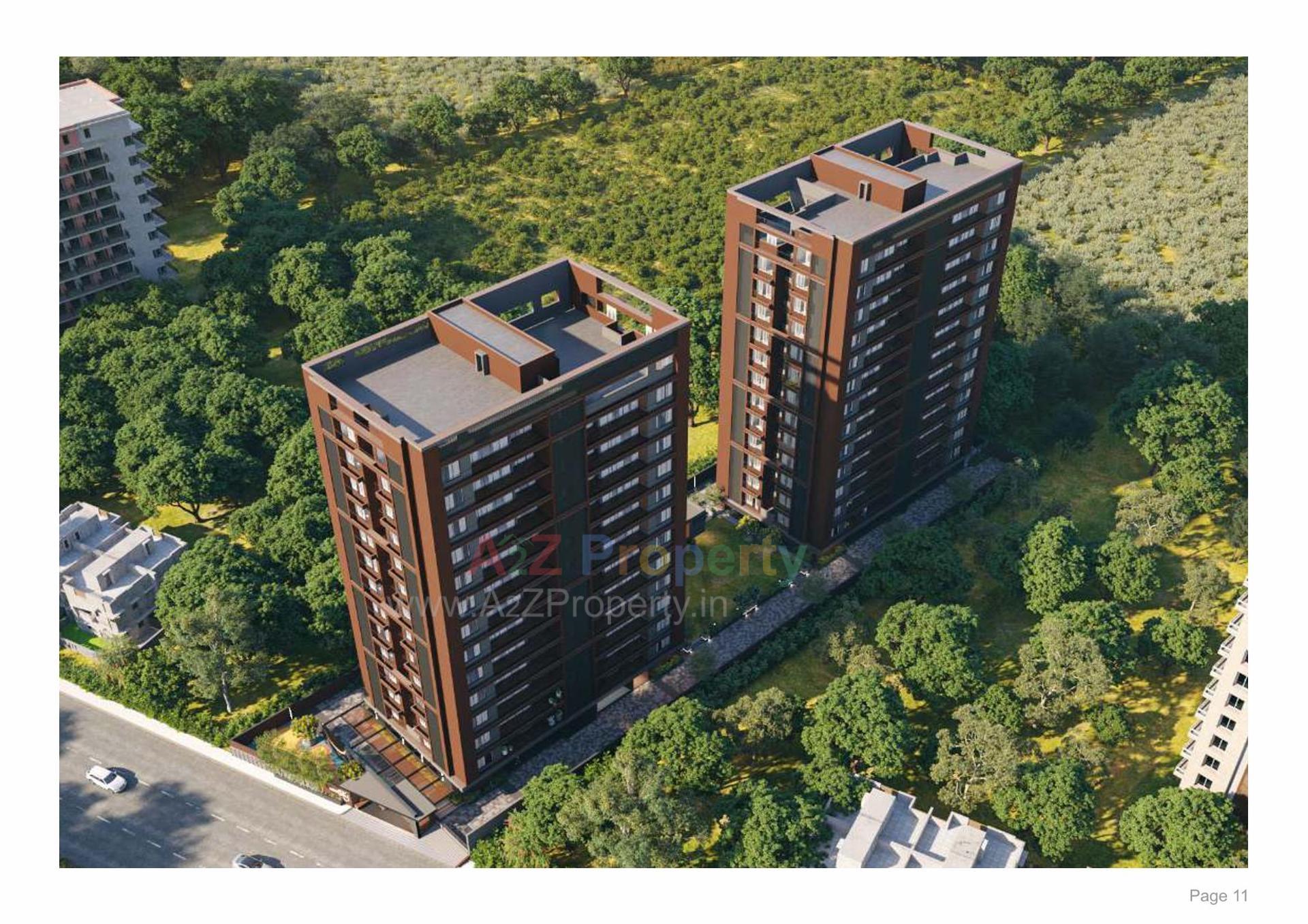 3D Elevation of real estate project Sakar Sky located at Khoraj, Ahmedabad, Gujarat