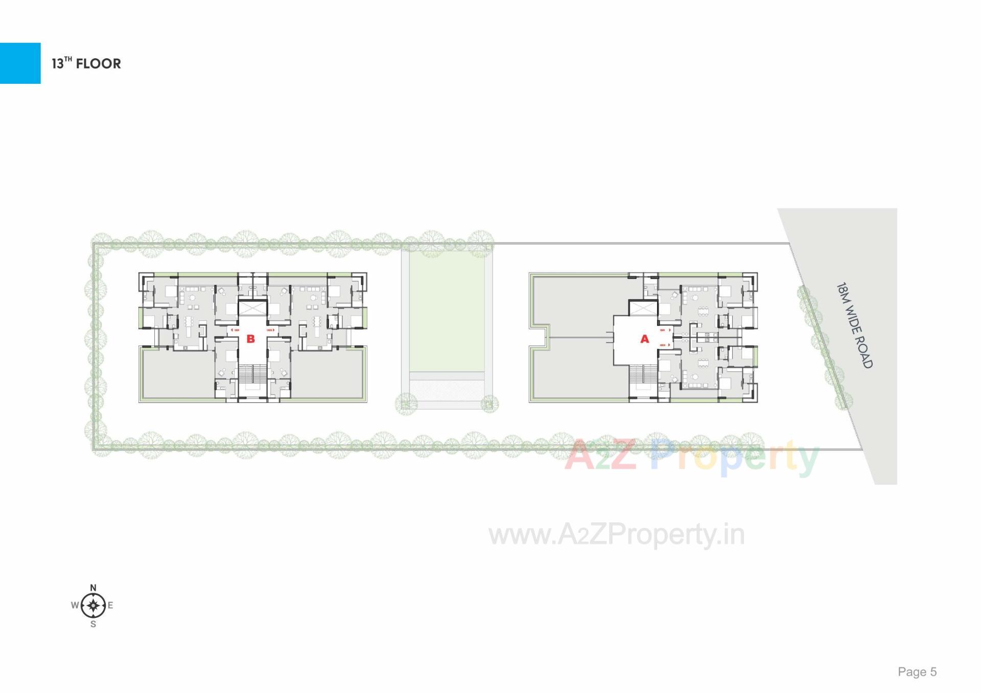 Layout of real estate project Sakar Sky located at Khoraj, Ahmedabad, Gujarat