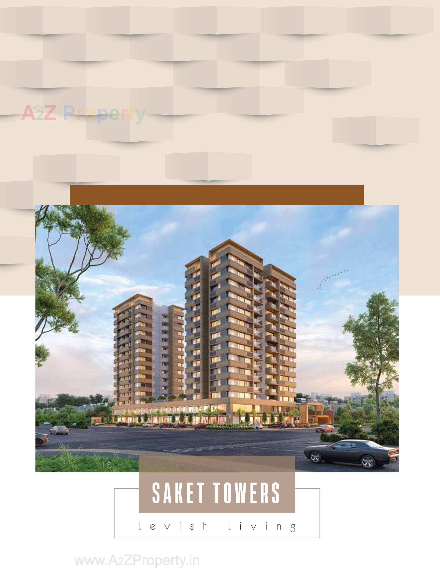 3D Elevation of real estate project Saket Towers located at Nikol, Ahmedabad, Gujarat