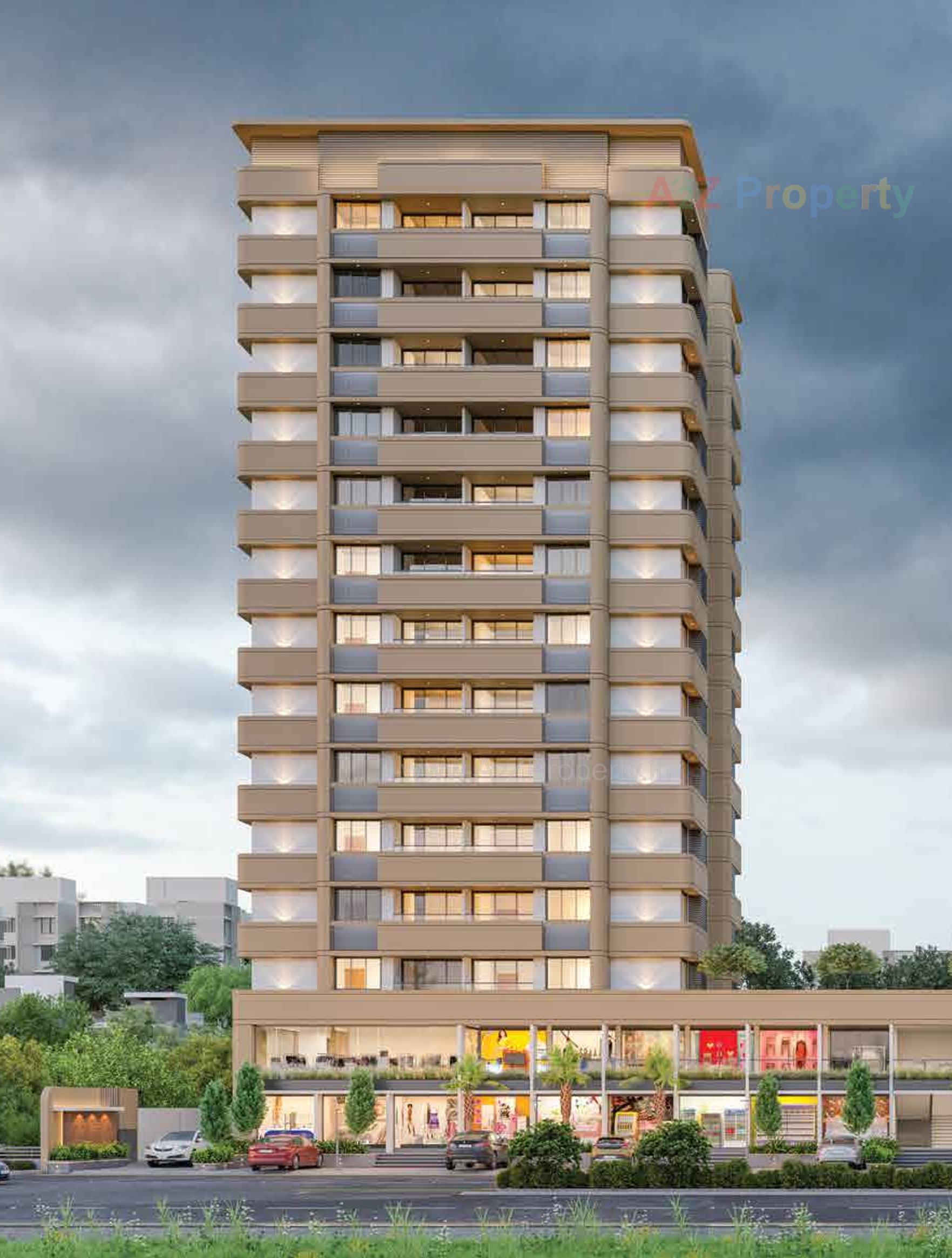 3D Elevation of real estate project Saket Towers located at Nikol, Ahmedabad, Gujarat