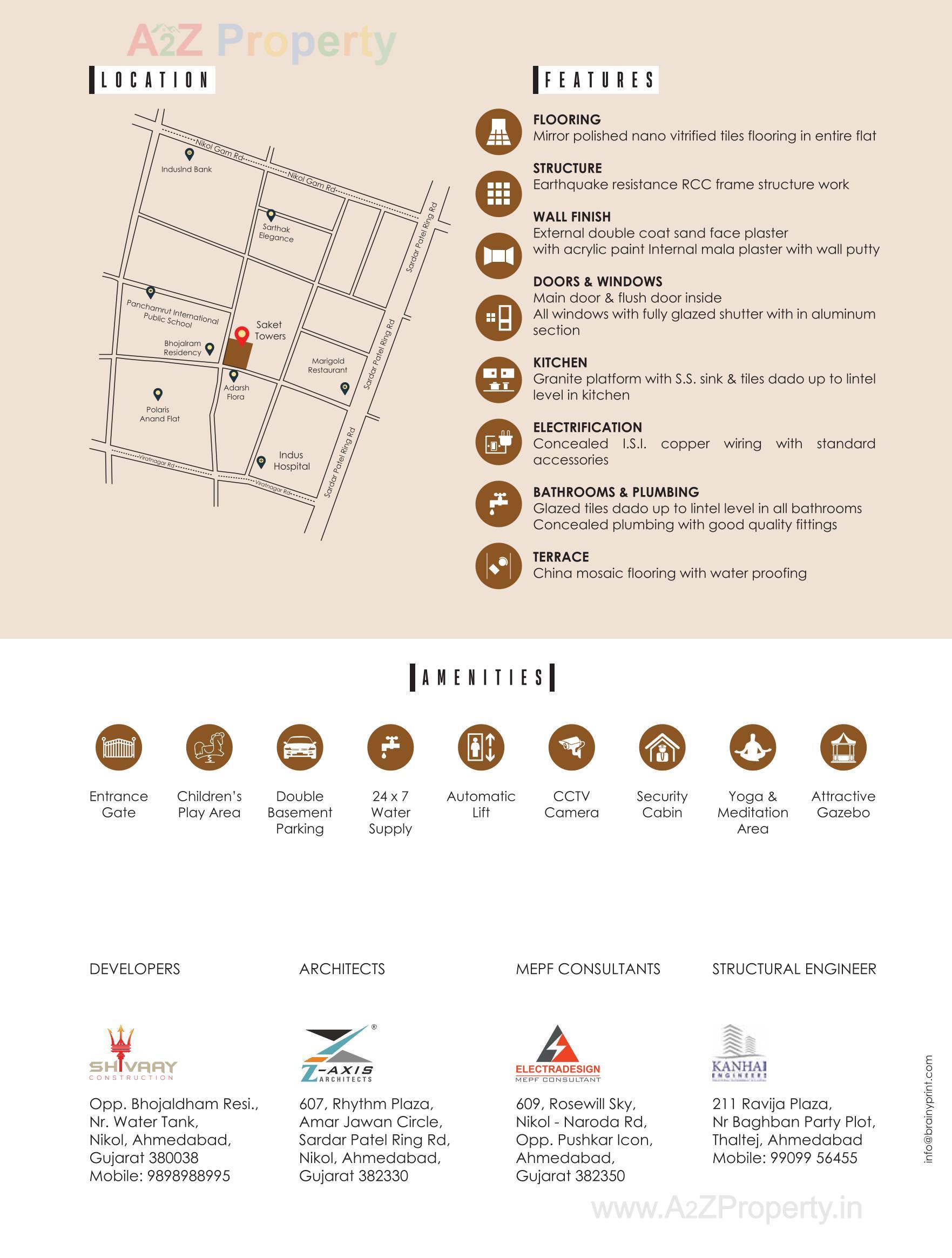  of real estate project Saket Towers located at Nikol, Ahmedabad, Gujarat