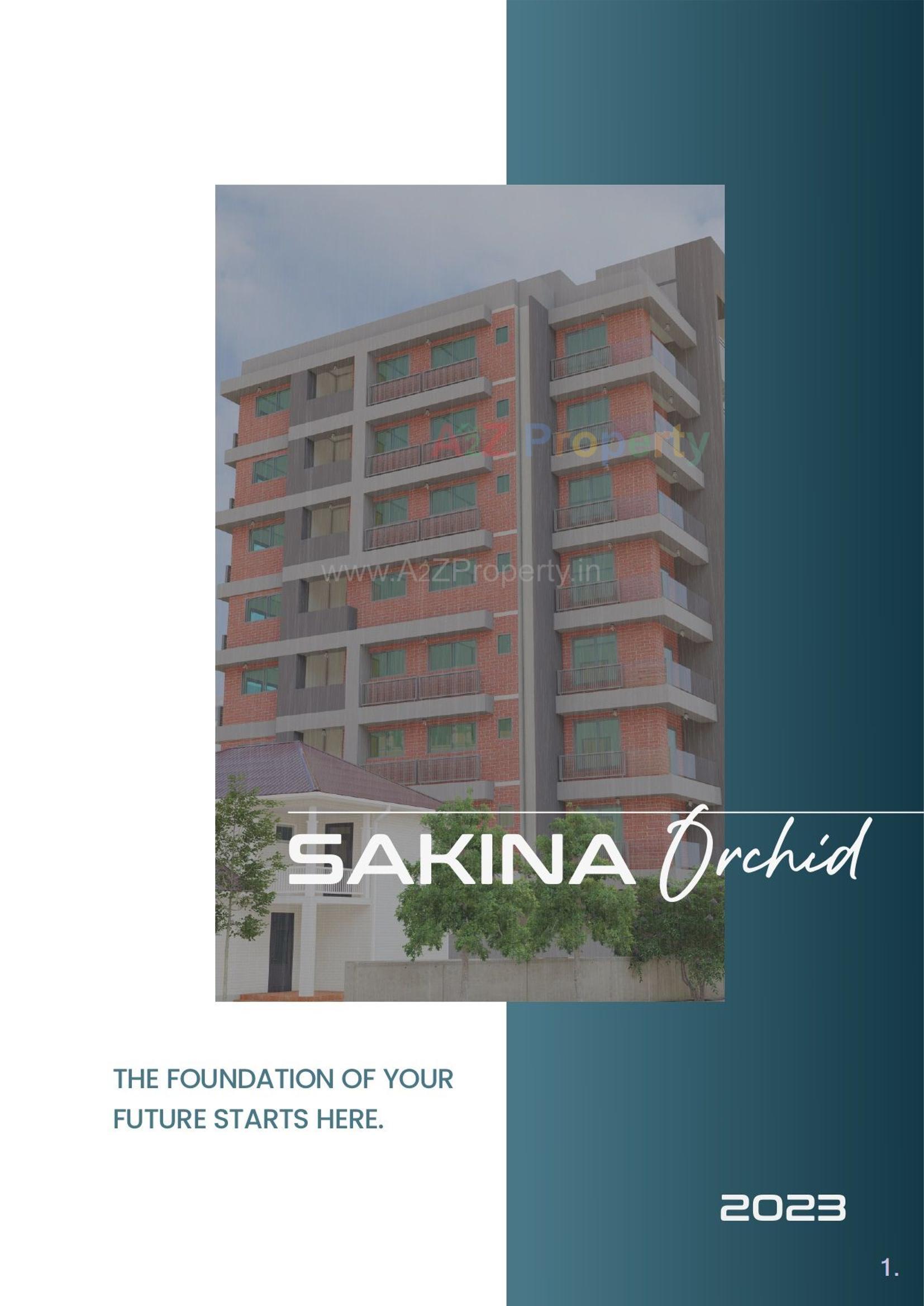 3D Elevation of real estate project Sakina Orchid located at Makarba, Ahmedabad, Gujarat