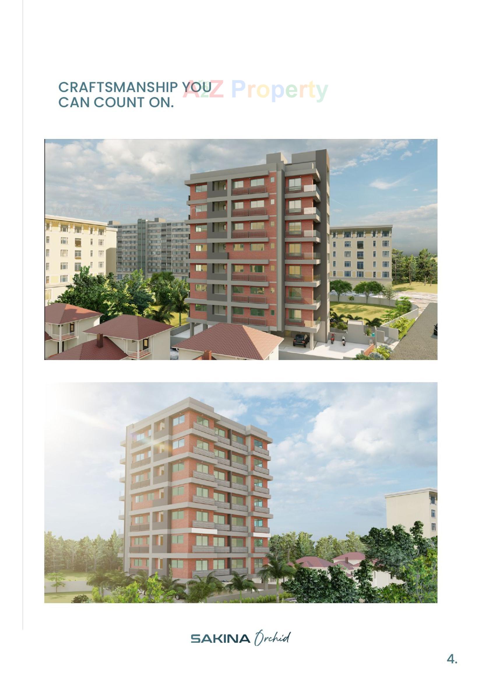 3D Elevation of real estate project Sakina Orchid located at Makarba, Ahmedabad, Gujarat