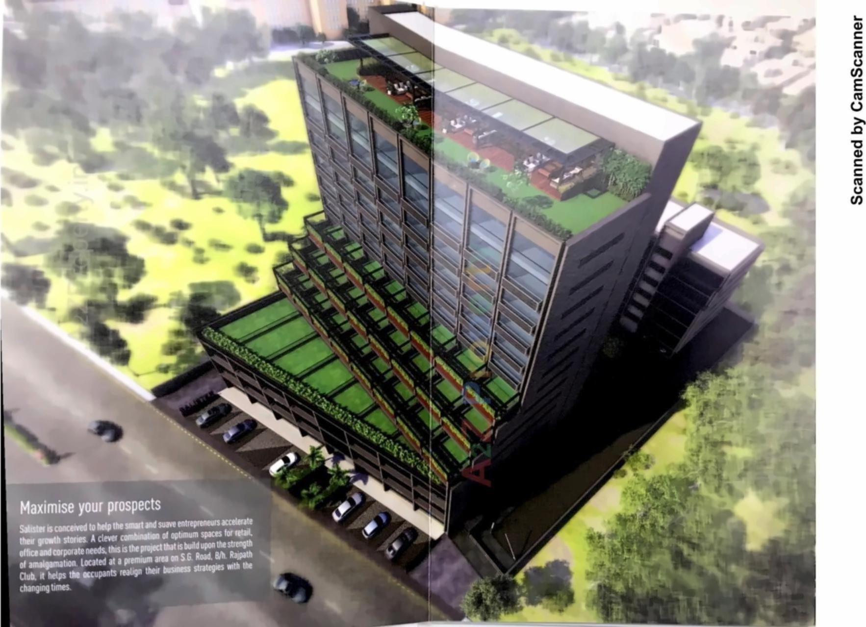 3D Elevation of real estate project Salister located at Bodakdev, Ahmedabad, Gujarat