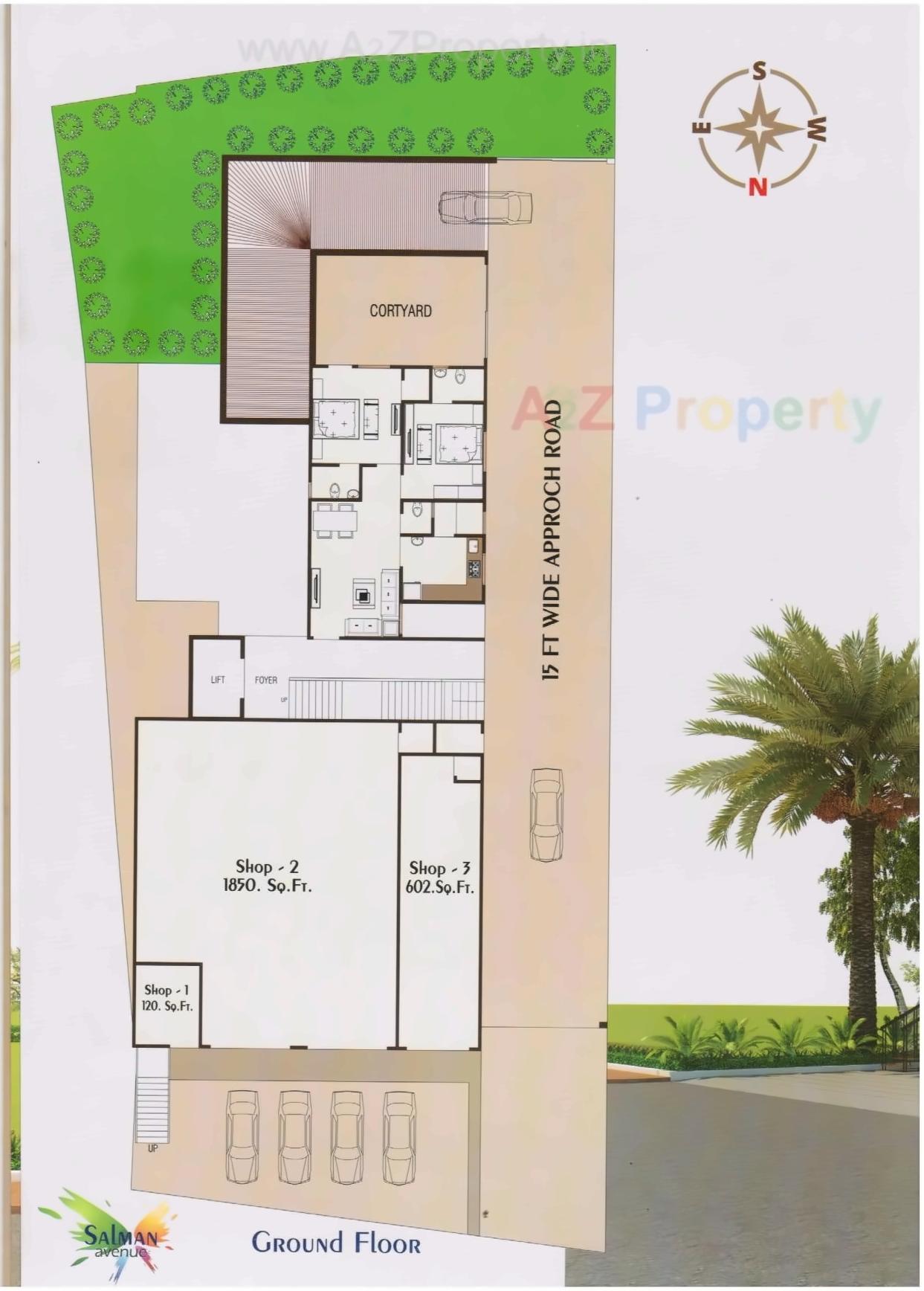 Layout of real estate project Salman Avenue located at Jamalpur, Ahmedabad, Gujarat