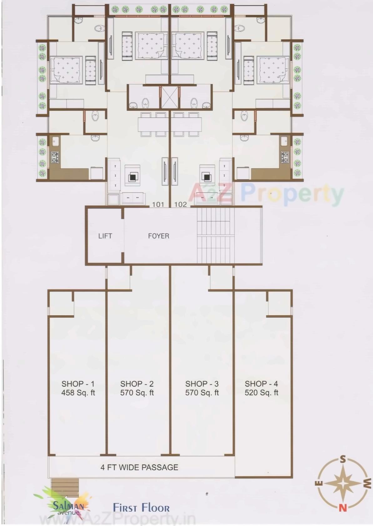 Layout of real estate project Salman Avenue located at Jamalpur, Ahmedabad, Gujarat