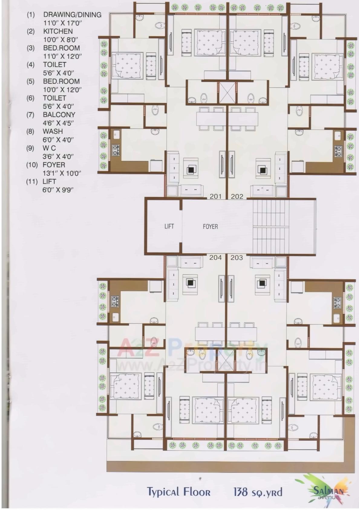 Layout of real estate project Salman Avenue located at Jamalpur, Ahmedabad, Gujarat