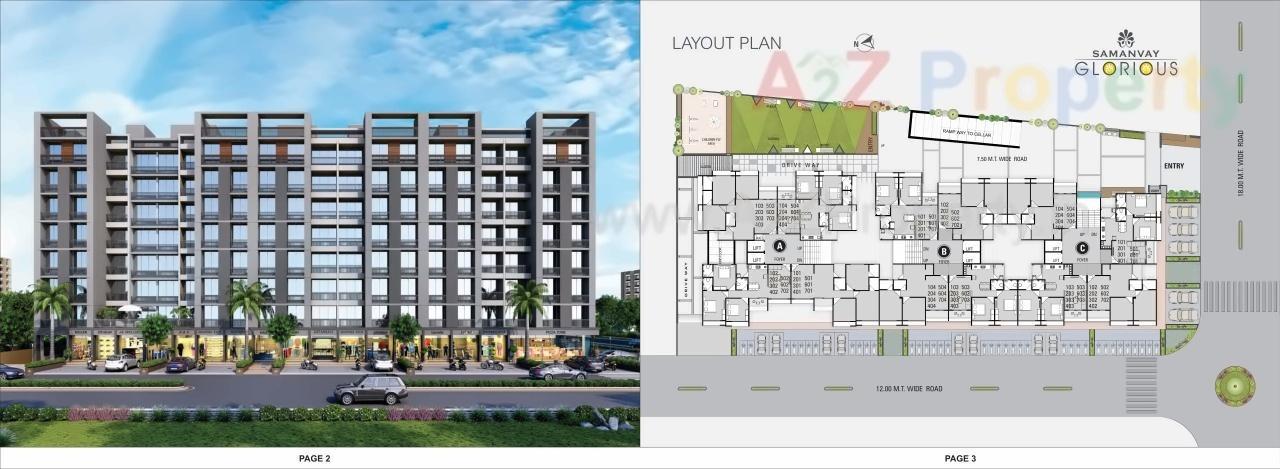 Layout of real estate project Samanvay Glorious located at Ahmedabad, Ahmedabad, Gujarat