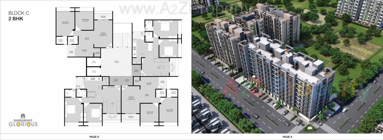 Layout of real estate project Samanvay Glorious located at Ahmedabad, Ahmedabad, Gujarat