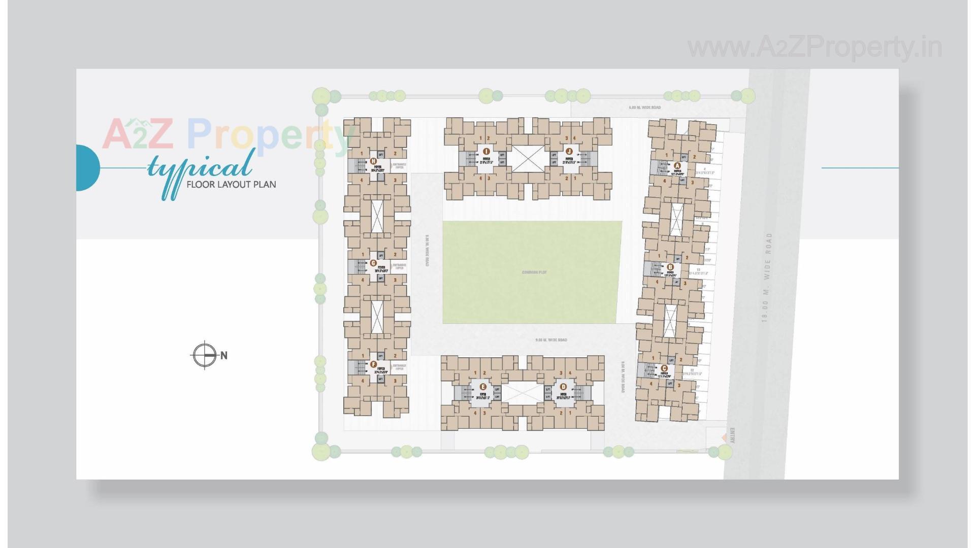 Layout of real estate project Samanvay Scintilla located at Ghuma, Ahmedabad, Gujarat