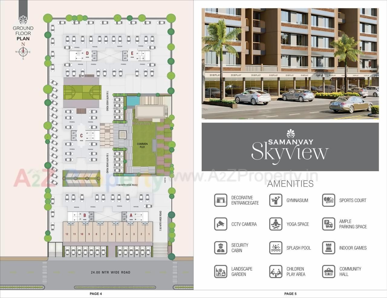 Layout of real estate project Samanvay Skyview located at Tragad, Ahmedabad, Gujarat
