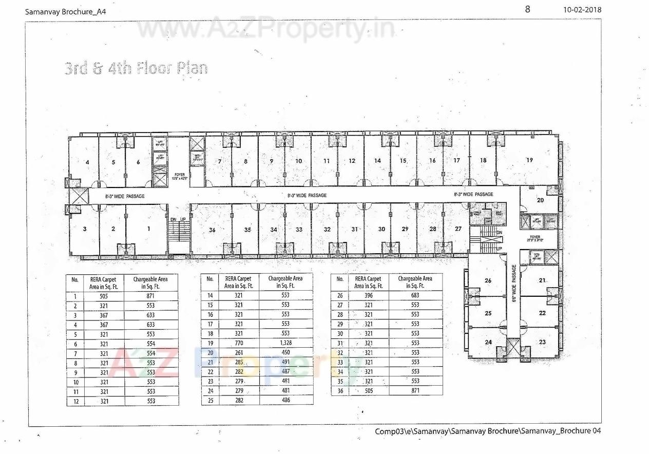 Layout of real estate project Samanvay located at Shaher-kotda, Ahmedabad, Gujarat