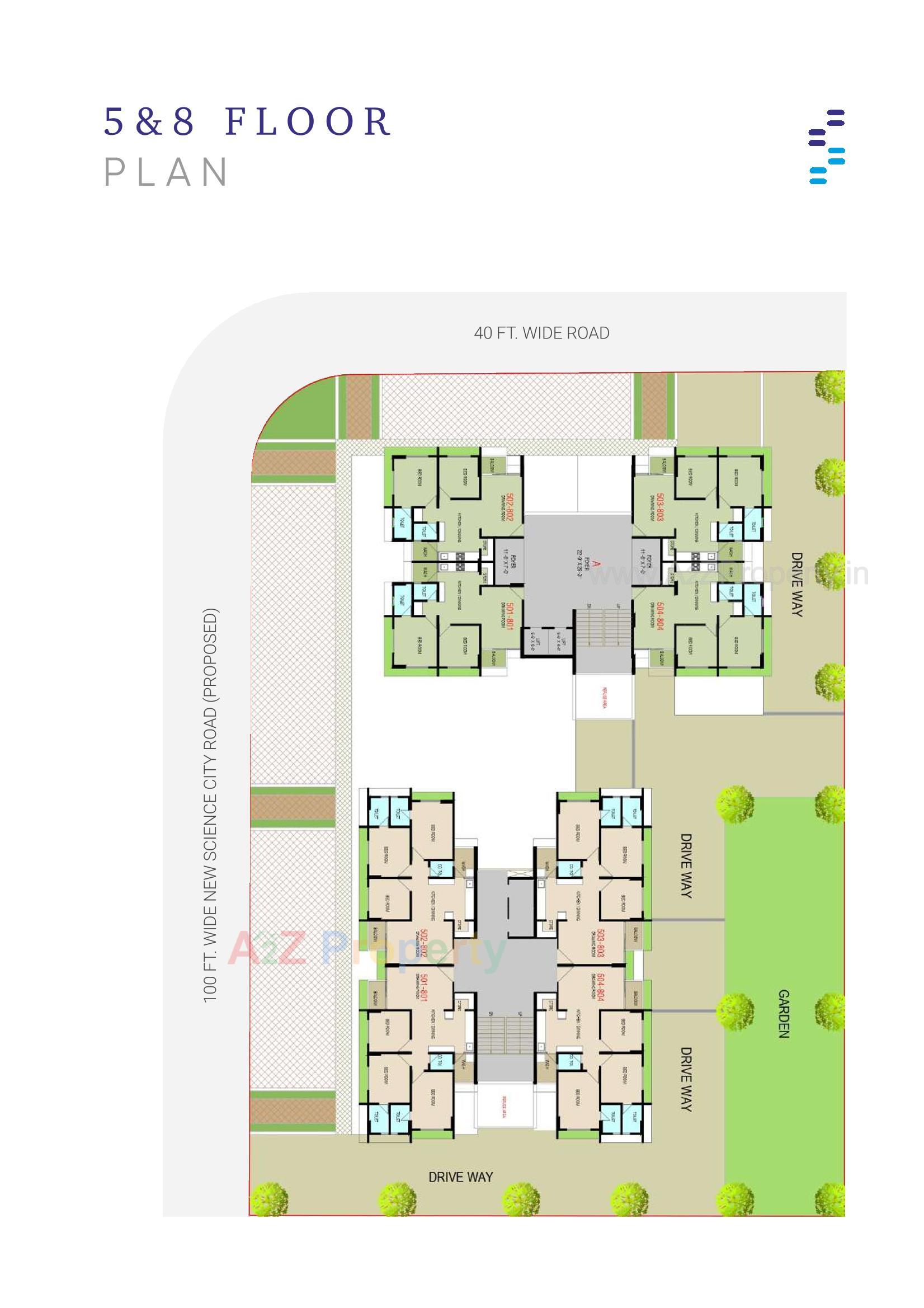 Layout of real estate project Samatva Carnation located at Gota, Ahmedabad, Gujarat