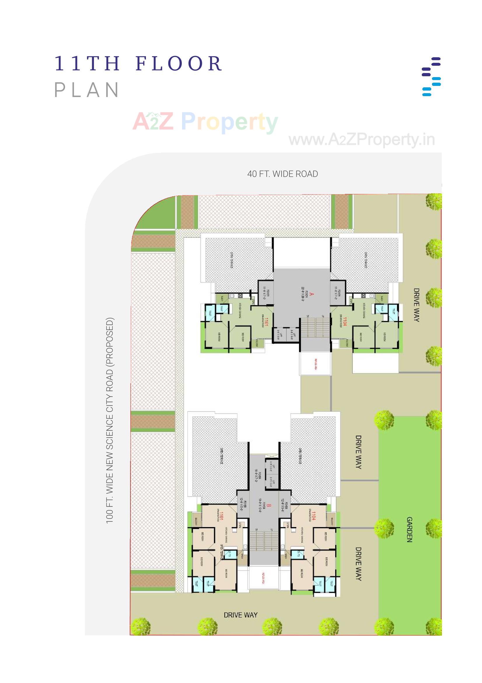Layout of real estate project Samatva Carnation located at Gota, Ahmedabad, Gujarat