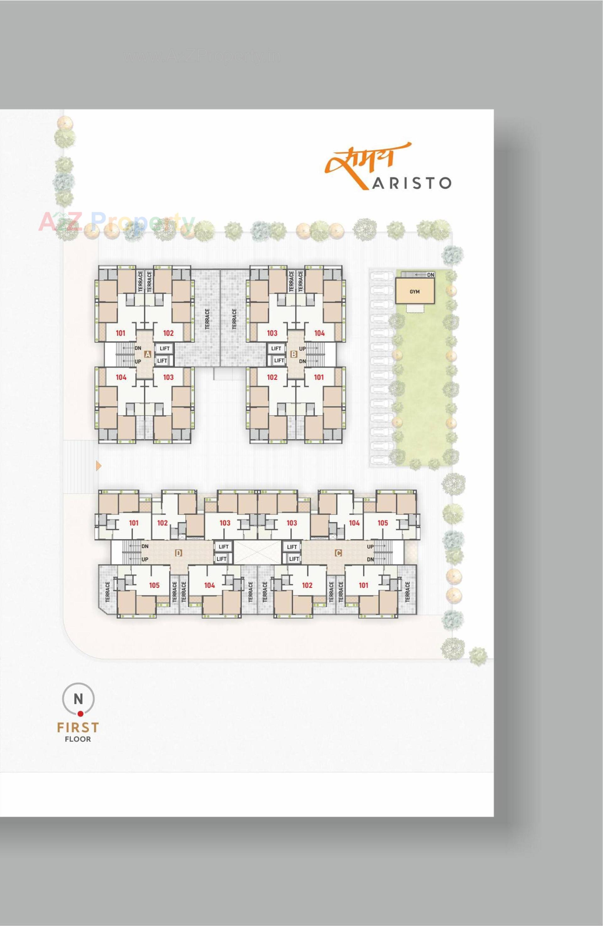 Layout of real estate project Samay Aristo located at Ahmedabad, Ahmedabad, Gujarat