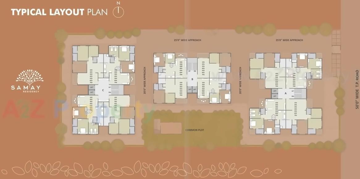 Layout of real estate project Samay Residency located at Ahmedabad, Ahmedabad, Gujarat