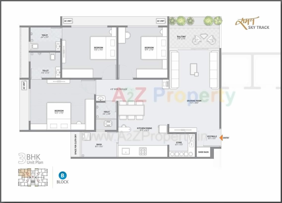 Layout of real estate project Samay Sky Track located at Ahmedabad, Ahmedabad, Gujarat