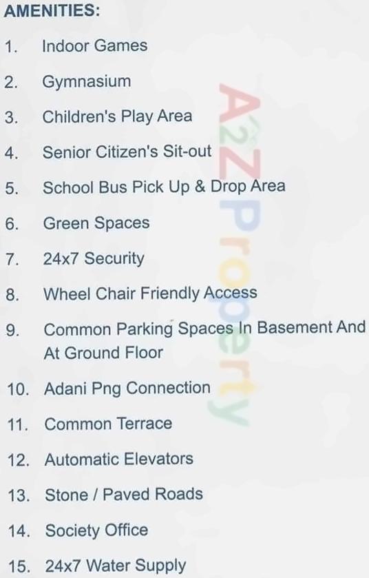 Amenities of Samyaka Apartments