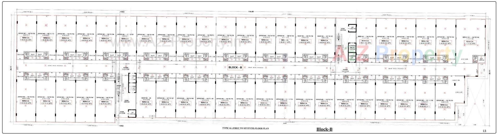Layout of real estate project Sambhav Business Park located at Vatva, Ahmedabad, Gujarat