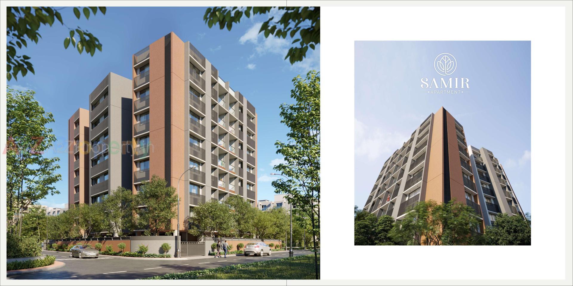 3D Elevation of real estate project Samir Appartment located at Vastrapur, Ahmedabad, Gujarat