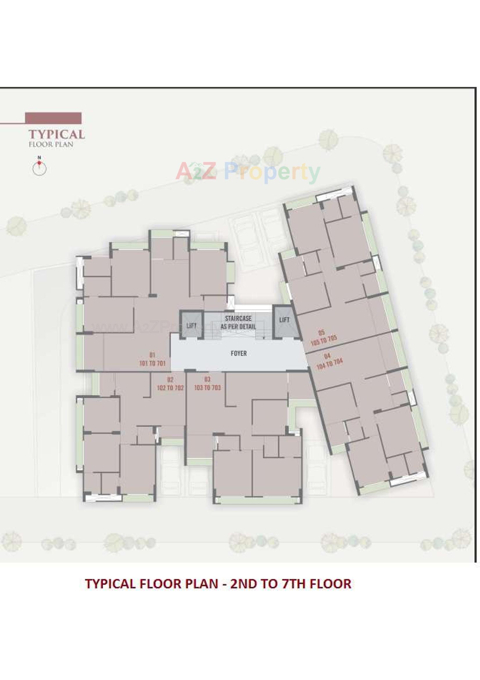 Layout of real estate project Samir Appartment located at Vastrapur, Ahmedabad, Gujarat
