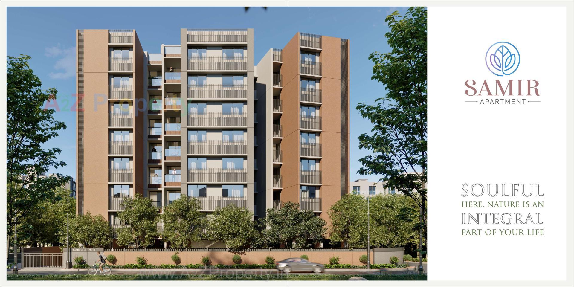 3D Elevation of real estate project Samir Appartment located at Vastrapur, Ahmedabad, Gujarat