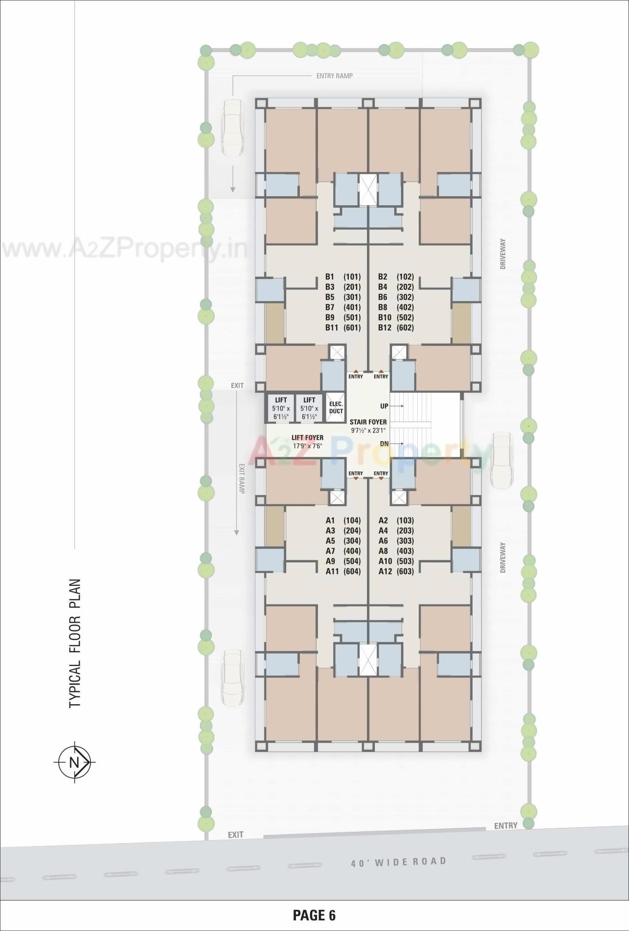 Layout of real estate project Samkit Flats located at Paldi, Ahmedabad, Gujarat